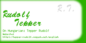 rudolf tepper business card